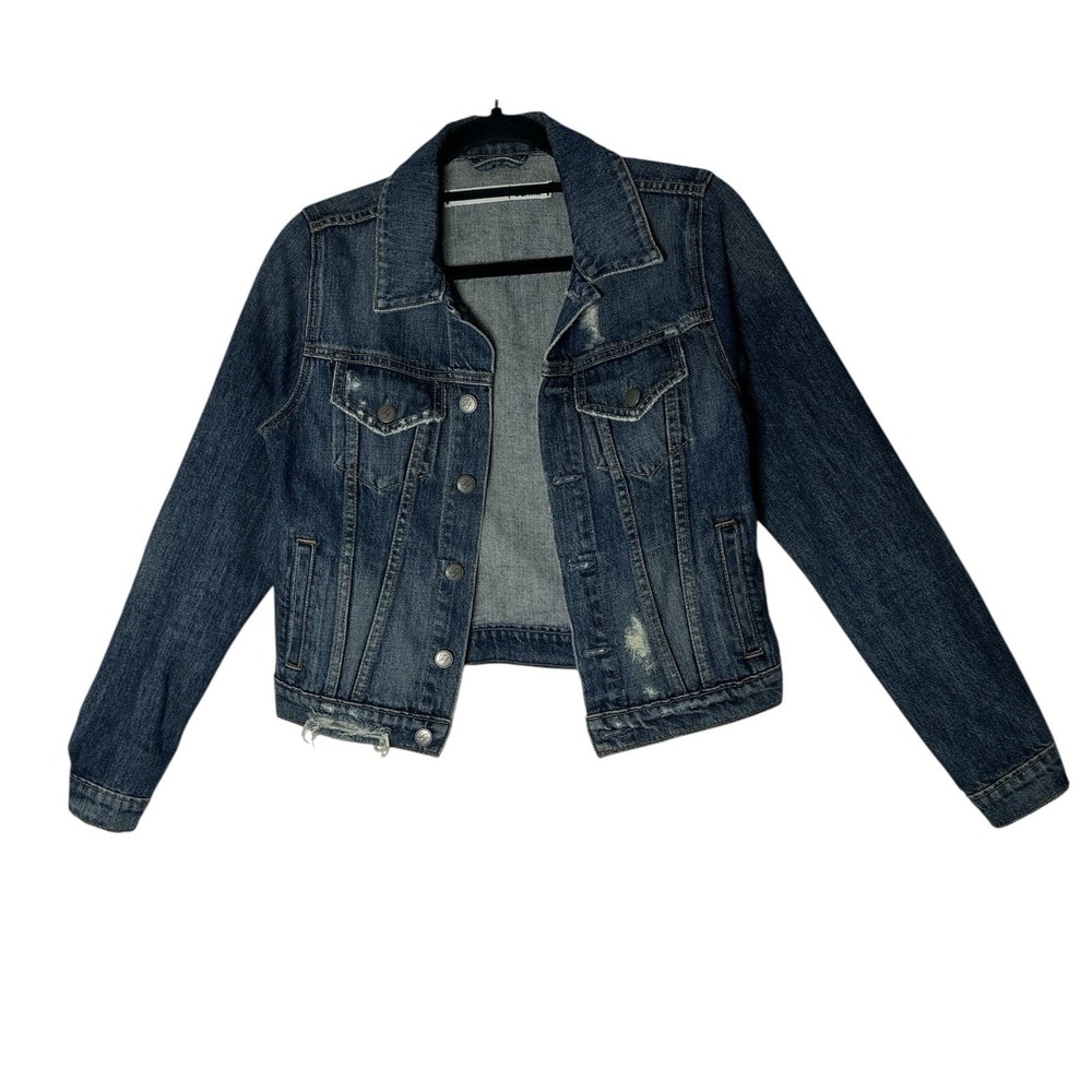 Lovers + Friends‎ Jean Jacket Women's Size XS Blue Cotton Classic Designer